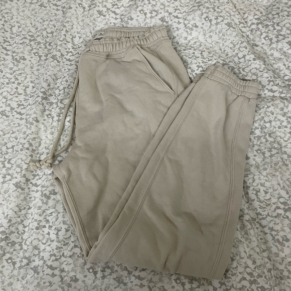 Abercrombie tan sweat pants size Medium - Picture 1 of 6